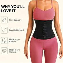 1pc Fitness Shaping Waist Belt - Black Sports Waist Belt, Breathable Mesh Material, Minimalist Design, Suitable For Yoga, Running And Daily Exercise, Ideal Gift For Those Who Love An Active Lifestyle - Belt - View 5