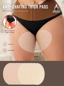 10pcs Unisex Ultra-Thin Disposable Anti-Chafing Thigh Patches, Invisible Design Inner Thigh Protection Patches, Travel Essential Anti-Pressure Leg Patches - One Size - View 1