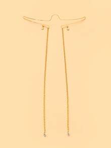1pc Geometric Face Chain Minimalist High-End Tassel Facial Accessory For Women - Tassel - View 8