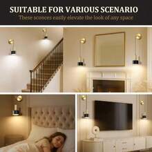 2pcs RGB Wall Lightp, Adjustable Height, Rechargeable Bulb With Remote Control, Ambient Wall Lamp For Living Room Bedroom Hallway Kitchen Interior Home Wall Lights - RGB Bulb - View 11
