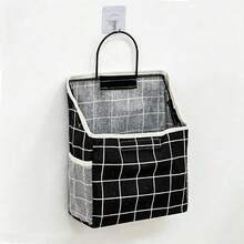 1pc Portable Wall-Mounted Storage Bag, Fabric Hanging Organizer, Wall Storage Pocket - Space-Saving, Easy Storage, Suitable For Dorm, Home, Kitchen, Bedroom, Bathroom, Home Essentials, Travel Must-Haves, Room Decor, Home Decor - Multicolor - View 7