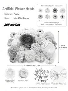 MEHELANY 120/60/30/21pcs/Set Hanging Floral Garland Set DIY Flower Curtain Materials Artificial Flower Pendant Decorations, Suitable For Floating Flower Wall Hanging Background Decor, Wedding Birthday Room Decoration, Graduation Ceremony Gift, Home Garden Spring Summer Wedding Party Arch Wall Decor (DIY Flower String Set) (Includes Making Accessories) - Multicolor - View 16
