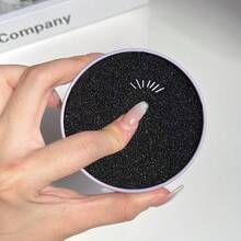 Round Makeup Brush Cleaning Case With Removable Sponge (1 Or 2 Pieces); Includes A Single-Layer Replacement Core; Dry Cleaning Case; Beauty Tool For Home Or Travel; For Women And Girls. - Multicolor - View 5