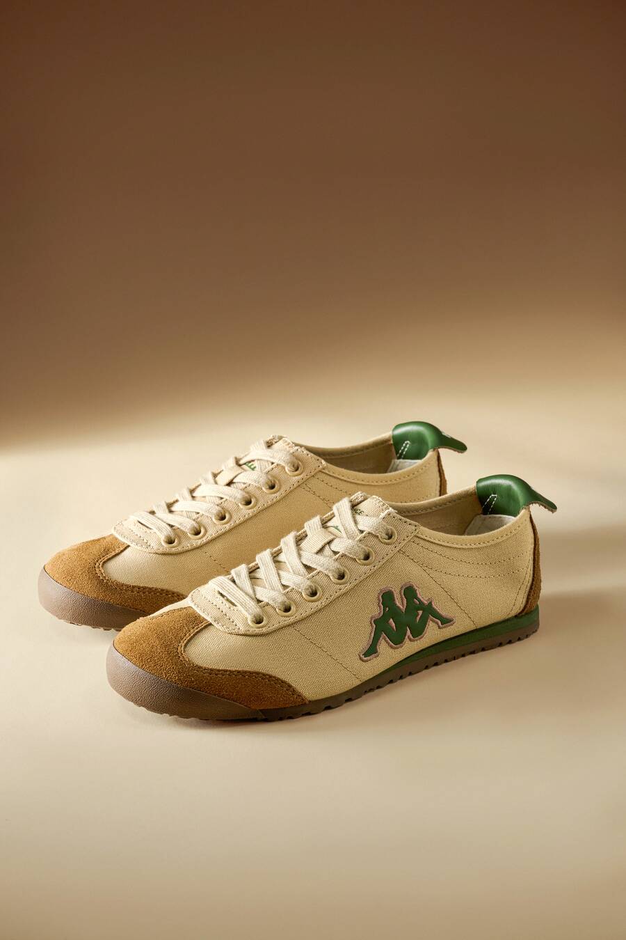 Kappa Colorblock Canvas Training Shoes Thin Sole Breathable Couple Sports Casual Shoes Unisex - Evergreen - View 1