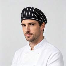Adjustable Classic Chef Hat, Pleated Chef Hat, Unisex Breathable Tall Chef Hat, Suitable For Cafe, Restaurant, Kitchen - 1Pc - View 7