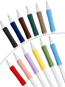 1件/2件/4件/8件裝圓形矽膠筆握套，相容 Apple Pencil 第1代/第2代，柔軟矽膠，舒適握感，為您的觸控筆提供更好保護 - 彩色 - 查看 10