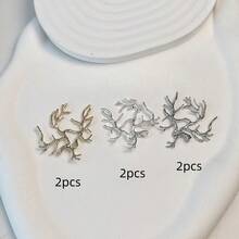1/5pcs Gold-Plated Copper Tree Branch Pendant Base, DIY Wrap & Embed Natural Stones, Crystals, Pearls - Multicolor - View 20