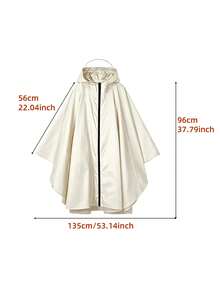1pc Unisex Hooded Rain Poncho, Waterproof Cape-Style Raincoat, Lightweight Packable Rainwear For Outdoor Cycling Hiking Travel - Stylish Heavy-duty Raincoat - View 10