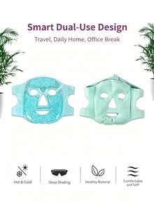 1/2PCS Ice Gel Face Mask,Reusable Cooling Gel Bead Face Mask With Adjustable Strap,Cold Compress Mask,Chilled Facial Mask,Face & Eye Cooling Mask,Cooling Eye Mask,Cold Gel Face Mask,Skincare,Puffy Face Care,Home Spa,Travel,Relaxation,Daily Use - Bead-infused Facial Mask - View 10
