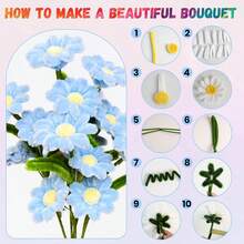400 Pipe Cleaners& Video Tutorial - Ultimate Chenille Stem Craft Kit | DIY Bundle For Flowers & Creative Projects, Perfect For Parties, DIY Activities,Handmade Craft Gift For Valentine's Day, Christmas - Solid Color - View 3