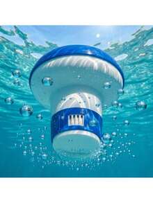 Floating Pool Tablet Dispenser 13.2 * 12.5 * 4.5 Cm With Adjustable Flow, Floating Pool Dispenser, Blue And White Pool Floater For 20 G Tablets And Granules, Gradual Water Treatment Distribution, Chlorine Resistant Design Ideal For Home Pools - A - View 4