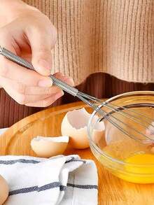 1/3pcs Mini Egg Beater, Stainless Steel Egg Whisk, Mixing And Stirring, Baking Tools, Kitchen Gadgets, Kitchen Supplies - Multicolor - View 9