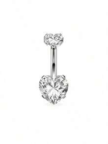 5pcs Elegant Multi-Style Rhinestone Belly Button Rings, Suitable For Daily Wear And Summer Beach Body Piercing Jewelry, Exquisite Sparkling Piercing Jewelry Set - Silver - View 3