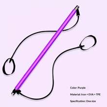 1PC Multifunctional Pilates Bar Kit With Foot Loops, Portable Pilates Stick Exercise Bar With Resistance Bands, Home Gym Workout Equipment For Full‑Body Body Shaping, Arms Legs Hips Core Training - Leg Pilates Bar - View 10