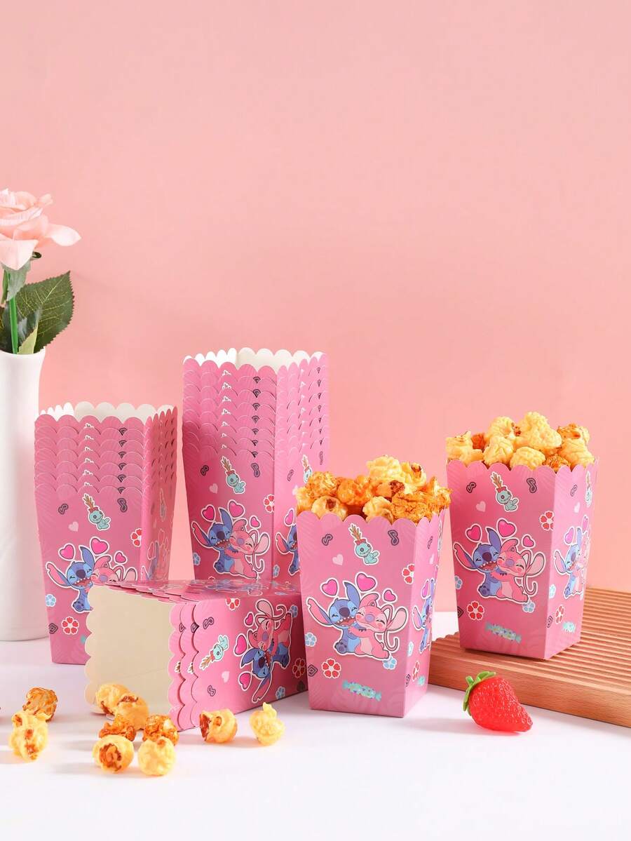 6pcs/12pcs/24pcs Anime Cartoon Theme Party Candy Boxes, Theme Party Gift Boxes, Candy & Cookie Boxes, Party Gift Bags, Party Gift Boxes, Suitable For Birthday Party, Candy And Popcorn Box Decoration, Back To School Season Party, Holiday Essential Party Supplies - Multicolor - View 1