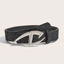 2pcs American Y2K Fashion Vintage PU Women's Belts, Suitable For Jeans, Suits And Daily Wear - Eyelet + Smooth 4-star Black - View 28
