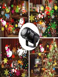 1pc Christmas Projection Light, USB Powered Christmas Projector, Landscape Decorative Light, LED Light, Decorative Atmosphere Light, Christmas Light, Holiday Decoration, Christmas Decoration, Suitable For: Party, Christmas, Gathering, Bedroom, Living Room, Outdoor - Multi-color light - View 8
