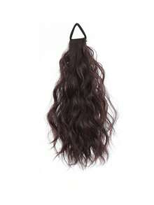 1pc Slouchy Big Wave Ponytail Hair Extension, Hair Tie Extension Piece, Natural Realistic Volume-Boosting Hair Accessory, This Ponytail Hair Extension Features A Natural Big Wave Curl Design, With Fluffy And Lively Hair Strands And Rich Texture Layers, Perfectly Recreating The Slouchy Atmosphere Of Original Curly Hair. The Drawstring Tie-On Wear Method Is Simple To Operate, Secure And Not Easily Detached, Quickly Adding Volume And Length To Short Or Fine Hair, Suitable For Commuting, Dating, Daily Outings And Other Scenarios, A Convenient Tool For Creating A Gentle And Elegant Look. - Multicolor - View 9