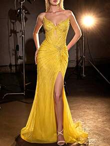 Women Cocktail Dresses - Pink - View 4