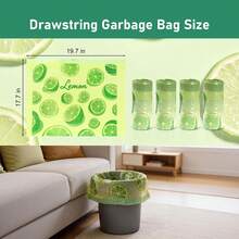 Kantong Sampah Serut Beraroma Jeruk Nipis, Kantong Sampah Tahan Sobek dan Mudah Diikat, Pelapis Tong Sampah Tebal Anti Bocor, Cocok untuk Dapur, Kamar Mandi, Kamar Tidur, dan Kantor - Berbagai gaya - View 6