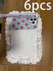 1pc/6pcs/10pcs Korean Ins Style Heart Lace Small Napkin Placemat, Multi-Purpose Dust Cover Cloth For Food Photography - Multicolor - View 17