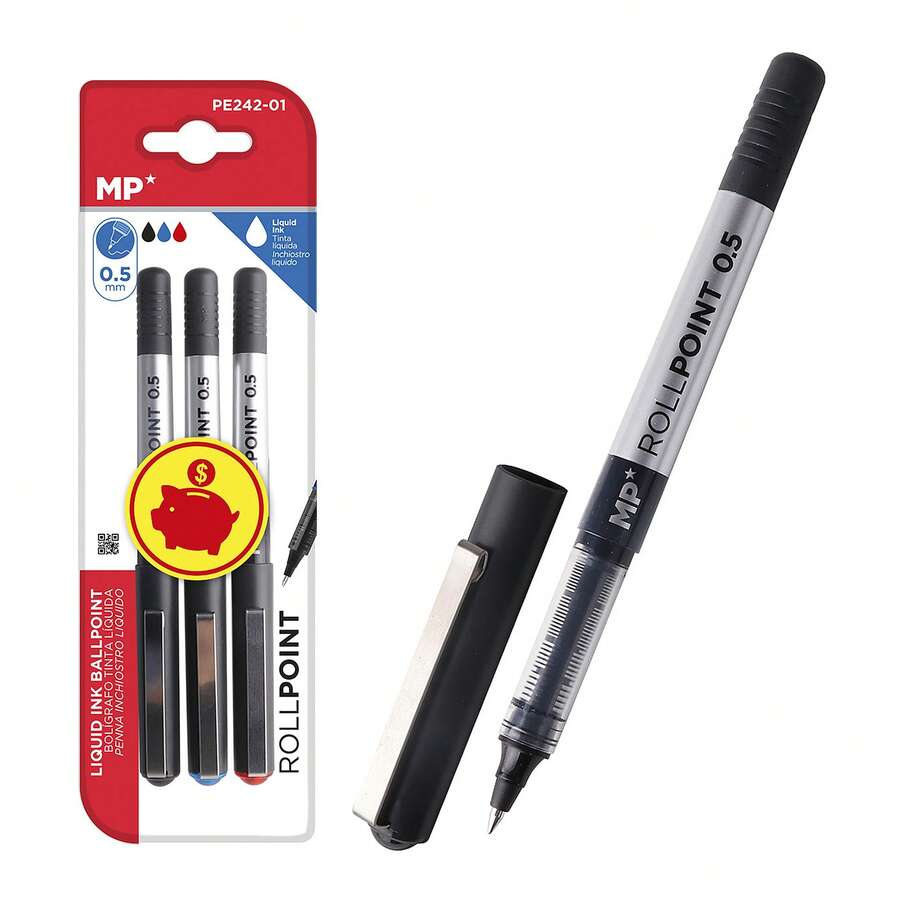Dam SET OF PENS G5 LIQUID INK BALLPOINT 3 Pcs. Blue, Black And Red. - Blue 1pc - View 1