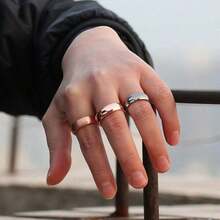 1pc Unisex Anti-Snoring Ring - Dual Magnetic Therapy Ring, Adjustable Finger Ring, Reusable, No Battery Required, Sleep Aid | Adjustable Ring | Magnetic Ring - Multicolor - View 5