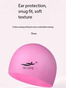 1 buah Topi Renang Silikon Unisex, Topi Renang Tahan Air Elastis untuk Rambut Panjang, Cocok untuk Dewasa, Tersedia 4 Warna - MultiWarna - View 7