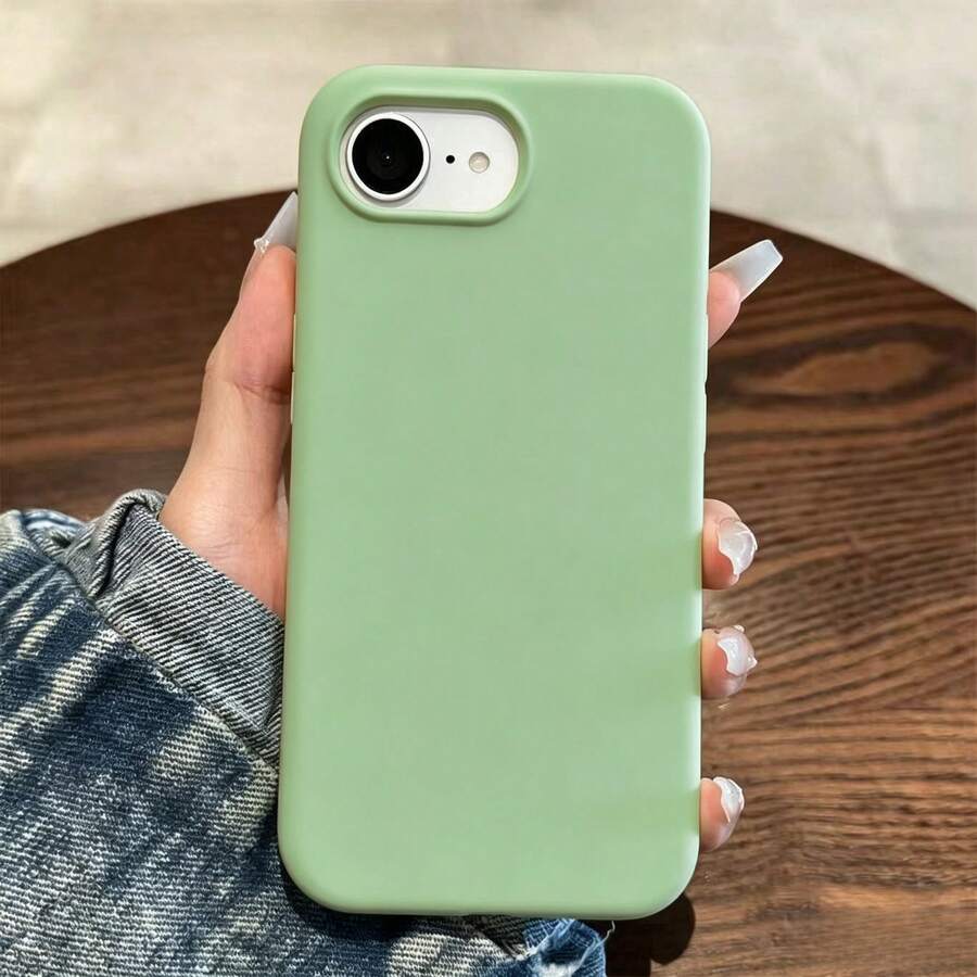 Shockproof Liquid Silicone Phone Case With Soft Scratch-Resistant Microfiber Lining, Compatible With IPhone 17E 17 Pro Max 16 15 14 13 12 Mini 11, Soft Shell For IPhone 8 Plus 7 6s - Light Green - View 1