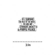 1/2/5 Pcs 3Inch "IF I SURVIVE THE REST OF THE WEEK..." Funny Quote Typography PVC Self-Adhesive Sticker, Witty Sarcastic Aesthetic Decorative Decal, Scratch-Resistant Strong Adhesive , For Laptops Water Bottles Phone Cases Notebooks Cars Planners - A - View 3