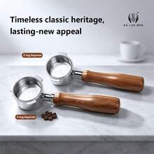 1 buah Gagang Portafilter Espresso Tanpa Dasar / Alat Barista Rumahan / Baja Tahan Karat 304 / Diameter Dalam 51mm / Filter Kepadatan Tinggi / Dapat Dilepas / Kompatibel Dengan Mesin Kopi De'Longhi, Model Spesifik Lihat Gambar Detail - Perak - View 12
