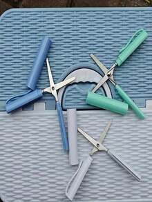 1pc Mini Portable Scissors - 2-In-1 Folding Scissors, Compact, Sharp Creative Stationery, Mini Folding Student Art Scissors, Portable Multi-Function Scissors Blade, Suitable For Crafts, DIY And Daily Use, Students, Office And Travel - Multiple Styles - View 6
