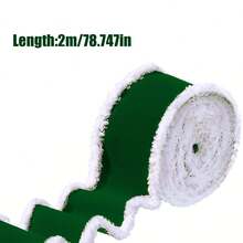 Red & Green Velvet Christmas Ribbon Roll (6cm Wide); Handmade; Suitable For Holiday Decoration, Christmas Tree Ornaments, Gift Wrapping, Floral Arrangement And Wreath Making - Multicolor - View 13