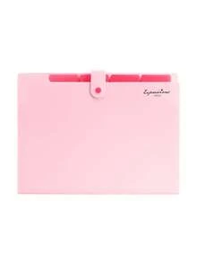 1pc Expandable File Folder, Accordion Style File Storage Bag With Label Stickers, Portable Paper Storage Wallet, Suitable For School Office Supplies Back To School Season - A - View 5