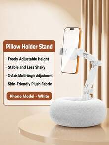 Foldable Pillow Phone Holder With Storage Compartment For Earphones And Charging Cables, 3-Axis Adjustable Mechanical Arm, Suitable For Bed, Sofa, Desk, Office And More - Multicolor - View 12