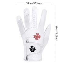 1pc Heart & Four-Leaf Clover Design Women's Golf Glove, Ultra-Thin Fiber Material, Durable, Left Hand, Premium Golf Accessory, Suitable For Golf Swing And Daily Training - Multicolor - View 12