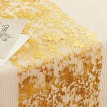 1 Roll Polyester Silver Foil Stamped Table Runner, Solid Color Minimalist Elegant Exquisite, Decorates And Conceals Tabletop Tableware, Wear-Resistant And Durable, Suitable For Wedding, Birthday Party, Celebration, Mother's Day, Father's Day, Independence Day And Other Holiday Atmosphere Decoration, Daily Family Gathering And Dining - View 26