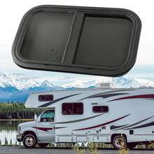 Wohnmobil Schiebefenster mit abgerundeten Ecken – Wasserdichtes Aluminium-Fenster mit UV-Schutz & schwarzer Pulverbeschichtung – Für Camper, Wohnwagen & Nutzfahrzeuge – 535x335mm - A - Übersicht 9