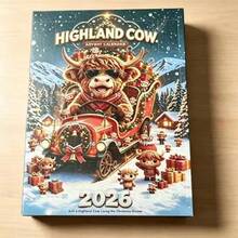 Innovative Design Highland Cow Wall Calendar Soft Cute Highland Cow Decor, Anime Figures, Halloween Party Favor, Mystery Box, Squishies - Multicolor - View 8
