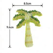 1pc Handmade Beaded Sew-On Patch, Ocean Theme Starfish, Shell, Coconut Tree And Seahorse Pattern, Suitable For Clothing, Pants, Hats, Headwear, Bags DIY Patch, Hand Sewn, Summer Decoration - Multiple Styles - View 21