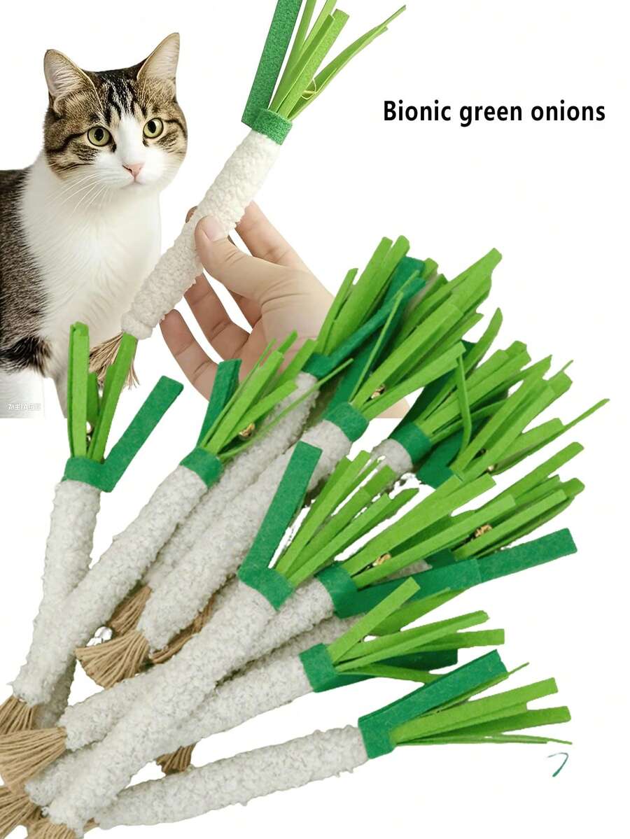 No Batteries Needed - Interactive Chewing Toy With Realistic Onion-Like Design, Durable Green &, For All Cats & Pets - Teeth Cleaning Dental Toy For Solo Play Or Interactive Games - Perfect For Kittens & Adult Cats - Multicolor - View 1