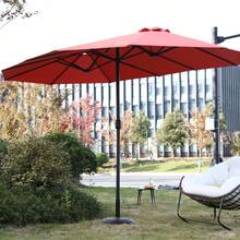 14.8 Ft Double Sided Outdoor Rectangular Large With Crank ( Orange )(No Base) - 橘色 + 鋼鐵 + 花園與戶外 - 查看 9