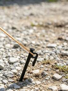 1 Set Heavy Duty Steel Tent Stakes & Hammer Kit, Multi-Function Camping Stake Puller Hammer, Suitable For Outdoor Tents, Tarps, Awnings And Beach Camping - Multicolor - View 9