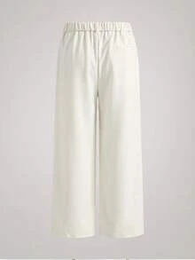 Officeau Men's Casual Business Formal Wide Leg Loose Suit Pants, Versatile & Minimalist - Khaki - View 2
