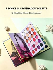 beauty glazed Pretty All Set Eyeshadow Palette Gift Set, Professional Makeup Kit With Matte & Shimmer Eyeshadows, Highlighter, Blush, Ideal For Valentine's Day And Holidays - Multicolor - View 10