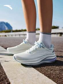Anta Champion 5 Women's Shock-Absorbing Rebound Running Shoes, Breathable Supportive Non-Slip Athletic Sneakers - Gray Blue - View 2