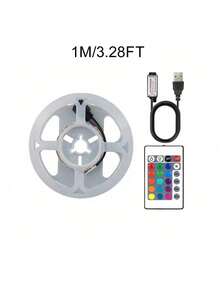 24-Key Remote Control RGB LED Strip Lights, USB Powered Color Changing Lights, 1m-5m For Home Kitchen Bar And Bedroom Decor, TV Backlight, Cabinet, Hallway, Halloween, Christmas Decoration - 24-key RGB - View 18