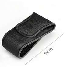 Car Sun Visor Glasses Holder - Magnetic Buckle Leather Material, One-Hand Operation, Non-Destructive Installation, Suitable For All Car Models, Car Interior Glasses Holder And Card Holder - Eyeglasses Clip - View 5
