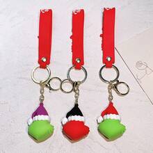 The Grinch The Christmas Keychain Pendant Christmas Tree Green Fur Monster Decoration Keychain - Multi-color - View 4