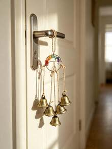 1pc Crystal Tree Of Life, Vintage Bell Wind Chime, Door Handle Room Garden Home Decor Hanging Ornament, Car Pendant, Holiday Decoration - one-size - View 4